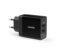 Anker Chargeur USB 24W 2 Ports, Chargeur Secteur Mural Prise USB Multiple Adaptateur Universel PowerIQ pour iPhone, iPad, Samsung Galaxy/Note, LG, Nexus etc[Version améliorée]