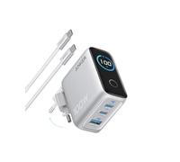 Anker Chargeur USB C 100W Max 3 Ports, Adaptateur Mural GaN et Ultra-Compact, écran Intelligent et Contrôle Tactile, pour MacBook, iPad, iPhone séries 17 16 15 et Plus