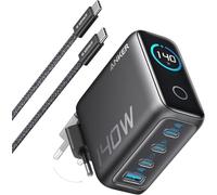 Anker Chargeur USB C 140W, Adaptateur Ordinateur 4 Ports, Rapide, Compact
