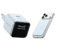 Anker Chargeur USB C à écran Intelligent 45W Nano & Batterie Externe Magsafe certifiée Qi2 15W magnétique Ultra-Fine 5000 mAh (Lot)