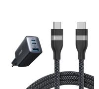 Anker Chargeur USB C (Nano II 65 W) + Câble USB-C vers USB-C (240 W, 180 CM)