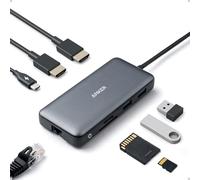 Anker Concentrateur USB C,Adaptateur USB C PowerExpand 8-en-1,avec Double HDMI 4K,Power Delivery de 100 W,Ethernet 1 GB/s,2 USB 3.0,Lecteur de Cartes SD,pour MacBook Pro et Plus