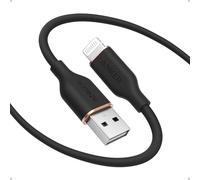 Anker Flow Charging cable iphone, USB 2.0 USB A to Lightning Cable, Durable Charging Cable for iPhone 14/13/12/iPad Air/Mini/Pro Cable, iPod Nano, AirPods, and More (Cable Ties Included) (1,8 m)