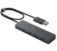 Anker Hub USB 3.0, Concentrateur 4 Ports | Ultra-Fin, pour MacBook, Mac Pro/Mini, Imac, Surface Pro, XPS, Ordinateur Portable, Clés USB, Disques Durs Portables et plus