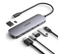 Anker Tech - Hub USB-C 7-en-1 - HDMI 4K60, PD 100W, 3 USB, SD/TF (chargeur non inclus)