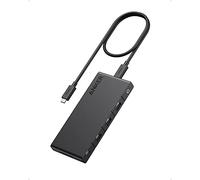 Anker Hub USB-C, concentrateur USB 10 en 1, double écran avec deux ports | 85 W max PD, 3 ports USB-A et 1 port de données USB-C (5 Gbit/s max), port Ethernet 1 Gbit/s, lecteur de carte SD, pour Dell