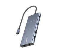 Anker Innovations A83880A1 - USB Typ-C - 3.5mm - DisplayPort - HDMI - RJ-45 - USB 2.0 - USB 3.2 Gen 2 (3.1 Gen 2) Type-A - USB 3.2 Gen 2 (3.1 Gen... - MicroSD (TransFlash) - SD - 10000 Mbit/s - Grau -