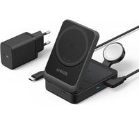 Anker MagGo 15W 3v1 magnetická nabíjačka, čierna