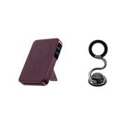 Anker MagGo Batterie externe 2 Pro + Support magnétique en métal à bras extra-long Rouge bordeaux