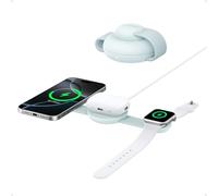 Anker MagGo Chargeur à Induction pour iPhone Qi2 15W | Station de Recharge sans Fil 3 en 1 Compatible MagSafe, Pliable, iPhone 17/16/15, AirPods,Apple Watch (Chargeur USB C Inclus)