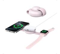 Anker MagGo Chargeur à Induction pour iPhone Qi2 15W | Station de Recharge sans Fil 3 en 1 Compatible MagSafe, Pliable, iPhone 17/16/15, AirPods,Apple Watch (Chargeur USB C Inclus)