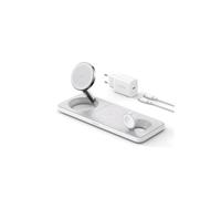 Anker MagGo Station de Charge sans Fil 3-en-1 25W USB-A/USB-C pour iPhone 15/14/13/12, AirPods, Apple Watch (5W/15W), Blanc
