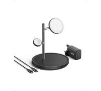 Anker Maggo Universale Nero Usb Carica Wireless Ricarica Rapida Interno (mag W Charger 15w 3-IN-1 Stand Black)