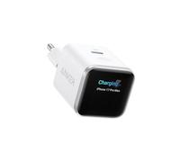 Anker Chargeur USB C à écran Intelligent 45W Nano, Recharge Rapide, Chargeur avec Reconnaissance Intelligente, Mode Care, Compact, pour iPhone séries 17/16/15, iPad, MacBook (Câble Non Inclus)