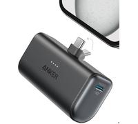 Anker Nano Power Bank 5,000 mAh 22.5W avec connecteur USB-C pliable intégré - Gris, compatible iPhone 15