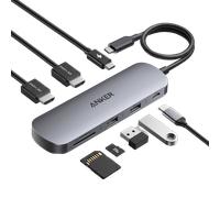 Anker Nano Hub USB C 8 en 1, Concentrateur pour Deux Ordinateurs avec HDMI 4K à 60 Hz, 1 USB C 10 GB/s, 2 USB A 3.0, PD 85 W, SD/TF, pour Dell, Lenovo, HP, Windows (Chargeur Non Inclus)