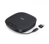 Anker PowerConf S330 Haut-Parleur USB de conférence pour Bureau à Domicile, Filtre Vocal Intelligent, Plug & Play, 4 Microphones pour Une Couverture à 360 °, Profil sonore Clair