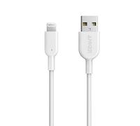 Anker PowerLine II Câble Lightning vers USB résistant certifié MFi pour iPhone XS/XS Max/XR/X/8/8 Plus/SE/7/7 Plus/6s/6/6 Plus/5S/5/iPad Pro - Blanc