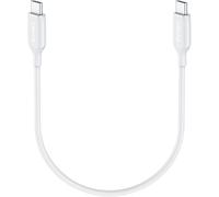 Anker PowerLineIII Câble, 60W USB C vers USB C Câble de Charge Rapide, Power Delivery pour iPhone 16/16 Plus/16 15 ProMax MacBook Pro 2024, iPad Air/Pro 2024, Samsung Galaxy S23+, y más(0,3m, Blanc)