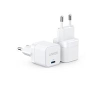 Anker PowerPort III Lot de 2 Blocs d'alimentation USB-C 20 W avec Option de Charge Rapide, Compatible avec iPhone 15/14/13/12, Galaxy, Pixel 4/3, iPad/iPad Mini (câble de Charge Non Inclus)