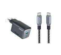Anker Prime chargeur USB-C GaN 100 W + Câble USB-C vers USB-C Anker Prime (240 W）