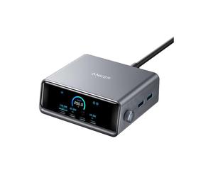Anker Prime GaN 250W - Chargeur Secteur Universel Noir, 2x USB-A + 4x Micro-USB, Charge Rapide, 100-240V, 140W Port 1, Technologie GaN