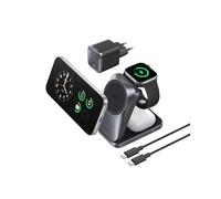 Anker Prime Chargeur MagSafe 3 en 1 Rapide 25W, Station de Charge sans Fil Certifié Qi2.2, Pliable pour iPhone 17/16/15, Apple Watch, AirPods (sans Batterie, Adaptateur Inclus)