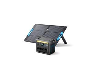 Anker SOLIX C1000 station électrique portable 1 800 W avec panneau solaire 100 W, batterie LFP (LiFePO4), 4 prises électriques, jusqu'à 2 400 W pour la maion, les coupures de courant et le camping.