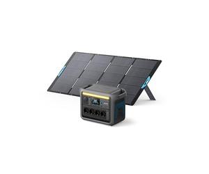 Anker SOLIX C1000 station électrique portable et panneau solaire 400 W, générateur solaire 1 800 W, batterie LFP (LiFePO4), 4 prises, 2 400 W max, pour la maison, les coupures de courant et le camping