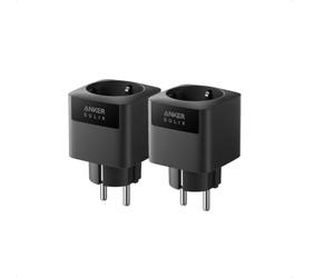 Anker SOLIX prise intelligente Gen 2, capacité 16 A (paquet de 2) | Wi-Fi, Bluetooth, détection précise de la charge électrique, réduit les coûts, Plug & Play, application, 2 500 W max