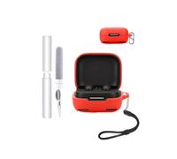 Anker Soundcore P31i Étui de protection en silicone pour casque d'écoute ouvert - Résistant aux chocs, toergy imperméable, doux et durable, avec cordon, porte-clés et outil de nettoyage Rouge