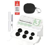 Anker Soundcore R50i/P20i daunke Lot de 3 paires d'embouts de rechange en silicone 3 tailles différentes (S/M/L) pour écouteurs intra-auriculaires Noir Avec étui noir et fermeture ronde