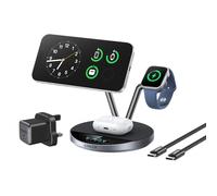 Anker Station de Charge 3 en 1 Compatible avec Prime MagSafe, Station de Charge sans Fil Qi2 25 W, écran Intelligent avec Refroidissement Actif TEC, pour iPhone 17, Apple Watch, AirPods, et Plus