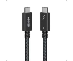 Anker Thunderbolt 5.0 Kabel, 1m USB C auf USB C Kabel, 240W Laden, 40Gbit/s Datentransfer, unterstützt 8K/4K Displays, für iPhone 16 Serie, MacBook, iPad, Samsung (Thunderbolt 5-zertifiziert)