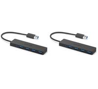 Anker USB 3.0 HUB Powered Very Slim & Very Light 4 Ports, Ultra Slim for MacBook, Mac Pro/Mini, iMac, Surface Pro, XPS, Laptop, USB Flash Drives, Portable Hard Drives and More (Lot de 2)