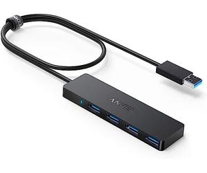 Anker USB 3.0 HUB Powered Very Slim & Very Light 4 Ports, Ultra Slim for MacBook, Mac Pro/Mini, iMac, Surface Pro, XPS, Laptop, USB Flash Drives, Portable Hard Drives and More