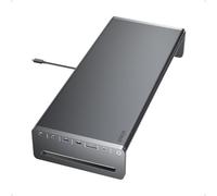 Anker USB C Hub, 10-in-1 Aluminum Monitor Stand with 100W PD, 5Gbps USB Ports, 4K@60Hz HDMI Display, Built-in 3.3 ft Cable, Clutter-Free Desk for MacBook, Dell, and Full-Function USBC Devices