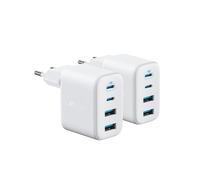 Anker Zolo Adaptateur Mural 4 Ports avec Sortie 50 W Max, 2 Ports USB-C et 2 Ports USB-A, Compact et Stable, pour iPhone 17/16, MacBook, iPad, Pixel, Galaxy, et Plus (câble Non Inclus)