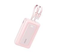 Anker Zolo Batterie Externe 20 000 mah, modèle 2025 amélioré | Charge rapide 45 W max, 2 câbles USB C intégrés, 1 port USB-C et A, Power Bank compatible iPhone 17/16/15, Samsung et plus