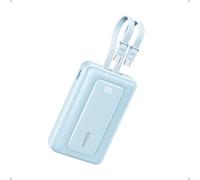 Anker Zolo Batterie Externe 20 000 mah, modèle 2025 amélioré | Charge rapide 45 W max, 2 câbles USB C intégrés, 1 port USB-C et A, Power Bank compatible iPhone 17/16/15, Samsung et plus