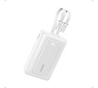 Anker Zolo Batterie Externe 20 000 mah, modèle 2025 amélioré | Charge rapide 45 W max, 2 câbles USB C intégrés, 1 port USB-C et A, Power Bank compatible iPhone 17/16/15, Samsung et plus