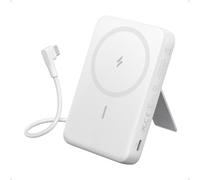 Anker Zolo Batterie externe magnétique 10 000 mAh 30 W | Câble USB-C intégré et support ajustable, pour iPhone séries 15/14, AirPods, et bien plus