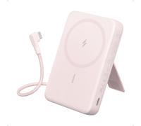 Anker Zolo Batterie Externe magnétique 10 000 mAh 30 W | Câble USB-C intégré et support ajustable, pour iPhone séries 15/14, AirPods, et bien plus