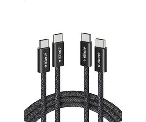 Anker Zolo Câble USB C vers USB C 240W, Charge Rapide (Paquet de 2, Noir)