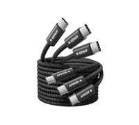 Anker Zolo Câble USB C vers USB C 240W, Charge Rapide (Paquet de 3, Noir)