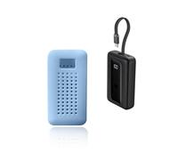 Anker Zolo Charger Power Bank 10 000 mAh 30 W Coque en silicone - Anti-rayures, anti-chocs, anti-poussière, portable, slim fit (Azure)