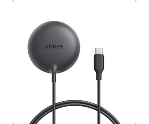 Anker Zolo Chargeur Induction iPhone Magnétique 15W Certifié Qi2, Coussinet de Charge Compatible MagSafe, pour iPhone Séries 17 16 15 14, AirPods, et Bien d'autres (Adaptateur noninclus)