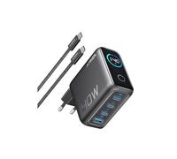 Anker Zolo Chargeur (140 W, 4 ports, PD 3.1) avec câble USB-C Space Black