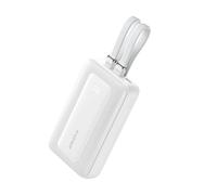 Anker Zolo Power Bank Câble de type C et Lightning intégré 10 000 mAh 30 W Charge rapide Certifié MFI Compact et Portable Compatible avec iPhone et Samsung et Android (Blanc)