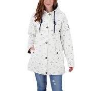 Ankerglut Manteau de Pluie pour Femme avec Capuche doublée imperméable et Coupe-Vent Veste, Blanc, 36